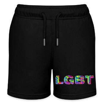 LGBT - Short de jogging enfant bio Stanley/Stella - noir - Devant