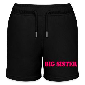 Big sister - Kinder Organic Joggingshorts Mini Bolter von Stanley/Stella - Schwarz - Vorne
