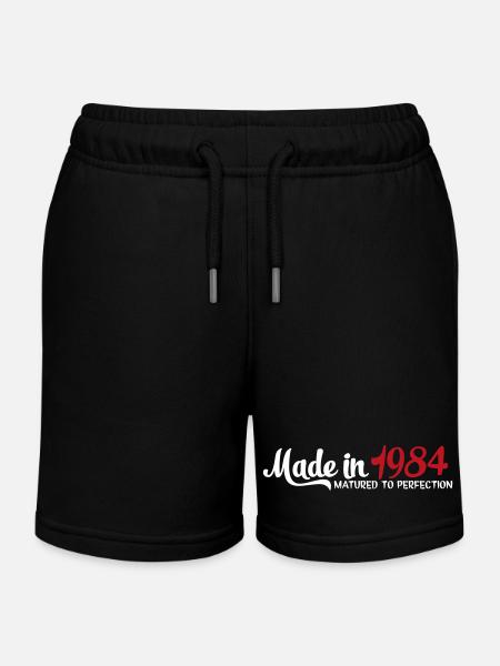 1984 - Kinder Organic Joggingshorts Mini Bolter von Stanley/Stella - Schwarz