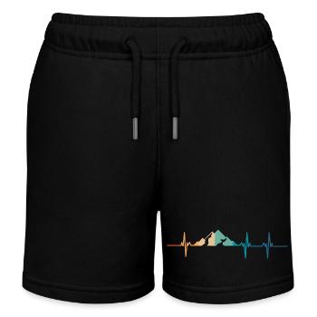 Herzschlag der Berge - Kinder Organic Joggingshorts Mini Bolter von Stanley/Stella - Schwarz - Vorne