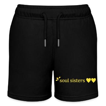 Freunde- Soul Sisters - Kinder Organic Joggingshorts Mini Bolter von Stanley/Stella - Schwarz - Vorne