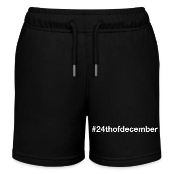 24 Dezember Weihnachten Christmas Advent Hashtag - Kinder Organic Joggingshorts Mini Bolter von Stanley/Stella - Schwarz - Vorne