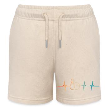 Herzschlag-Bowling - Kinder Organic Joggingshorts Mini Bolter von Stanley/Stella - Natur - Vorne