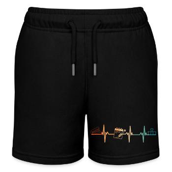 Secretary heartbeat - Kids Organic Sweat Shorts by Stanley/Stella - black - Front