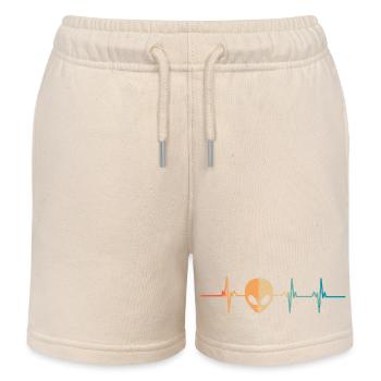 Außerirdischer Herzschlag - Kinder Organic Joggingshorts Mini Bolter von Stanley/Stella - Natur - Vorne