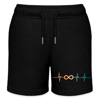 Battement de cœur Infini - Short de jogging enfant bio Stanley/Stella - noir - Devant