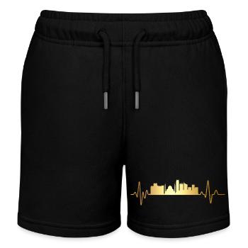 Battement de cœur beirut Liban - Short de jogging enfant bio Stanley/Stella - noir - Devant