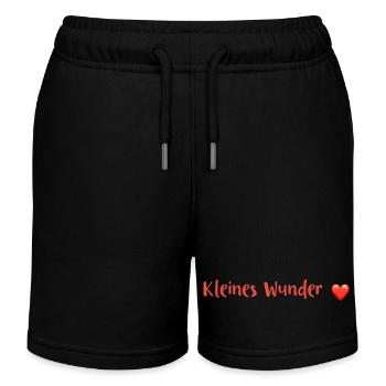 Kleines Wunder - Kinder Organic Joggingshorts Mini Bolter von Stanley/Stella - Schwarz - Vorne