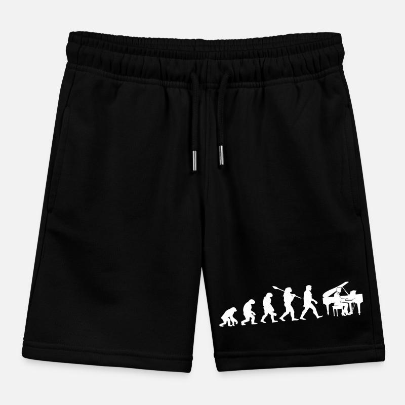 Evolution Pianist Kids Organic Sweat Shorts by Stanley/Stella