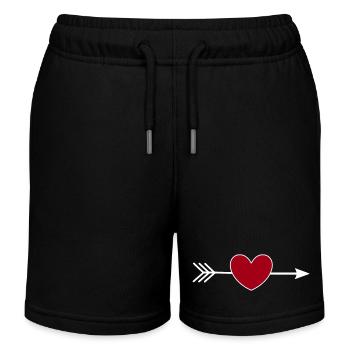 Saint-Valentin, Saint-Valentin, Saint-Valentin - Short de jogging enfant bio Stanley/Stella - noir - Devant