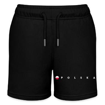 Drapeau de la Polska - Short de jogging enfant bio Stanley/Stella - noir - Devant