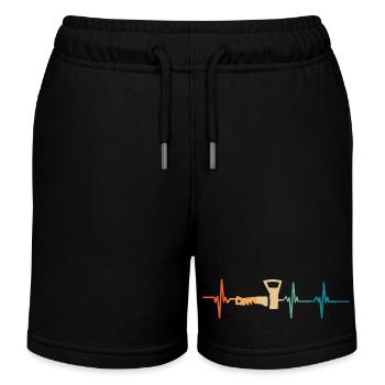 Battement de cœur hache - Short de jogging enfant bio Stanley/Stella - noir - Devant