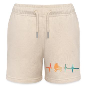 Roller-Herzschlag - Kinder Organic Joggingshorts Mini Bolter von Stanley/Stella - Natur - Vorne