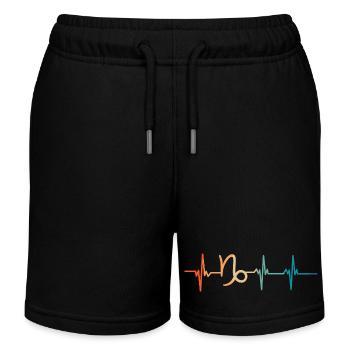 Herzschlag Steinbock Sternzeichen - Kinder Organic Joggingshorts Mini Bolter von Stanley/Stella - Schwarz - Vorne