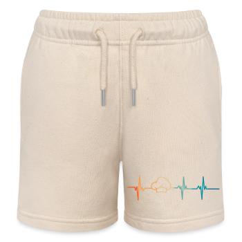 Heartbeat Chef - Kids Organic Sweat Shorts by Stanley/Stella - soft Ecru - Front