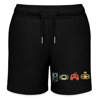 console rétro vintage - Short de jogging enfant bio Stanley/Stella - noir - Devant