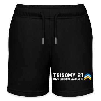 Down-Syndrom-Monat - Drei Chromosom - Kinder Organic Joggingshorts Mini Bolter von Stanley/Stella - Schwarz - Vorne