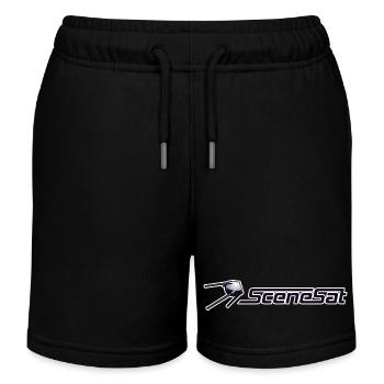 SceneSat logo - Kids Organic Sweat Shorts by Stanley/Stella - black - Front