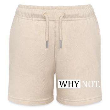 Warum nicht sarkastischer Spruch - Kinder Organic Joggingshorts Mini Bolter von Stanley/Stella - Natur - Vorne