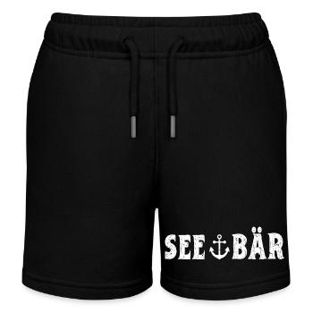 Seebär Seefahrer Kapitän Seemann Norddeutschland - Kinder Organic Joggingshorts Mini Bolter von Stanley/Stella - Schwarz - Vorne