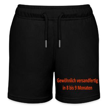 Baby- Babybauch - in 8 bis 9 Monaten - Vers.1 - Kinder Organic Joggingshorts Mini Bolter von Stanley/Stella - Schwarz - Vorne