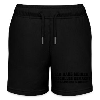 Ich Habe Meinen Abschluss Gemacht - I Graduated - Kinder Organic Joggingshorts Mini Bolter von Stanley/Stella - Schwarz - Vorne