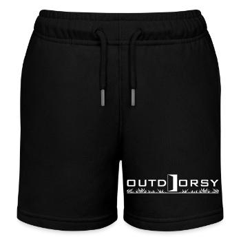 Outdoorsy -Naturverbunden - Kinder Organic Joggingshorts Mini Bolter von Stanley/Stella - Schwarz - Vorne