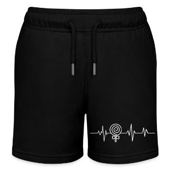 Herzschlag, Süßigkeiten - Kinder Organic Joggingshorts Mini Bolter von Stanley/Stella - Schwarz - Vorne
