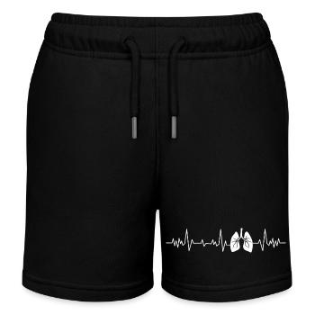 Battement de cœur poumons - Short de jogging enfant bio Stanley/Stella - noir - Devant
