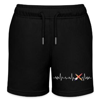 Heartbeat Artist - Kids Organic Sweat Shorts by Stanley/Stella - black - Front