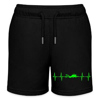Heartbeat Tauchmaske - Kinder Organic Joggingshorts Mini Bolter von Stanley/Stella - Schwarz - Vorne