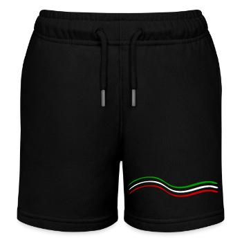 Vert Blanc Rouge - Short de jogging enfant bio Stanley/Stella - noir - Devant