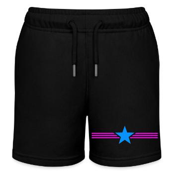 Bright Stars and Stripes - Kids Organic Sweat Shorts by Stanley/Stella - black - Front