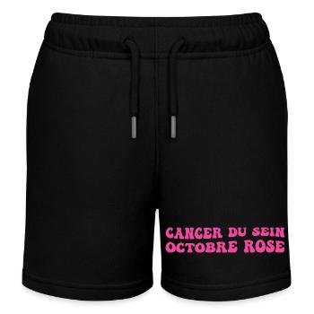 Brustkrebs Rosa Oktober - Kinder Organic Joggingshorts Mini Bolter von Stanley/Stella - Schwarz - Vorne