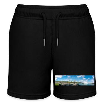 Panorama de la ville de Niagara et des chutes du Niagara - Short de jogging enfant bio Stanley/Stella - noir - Devant