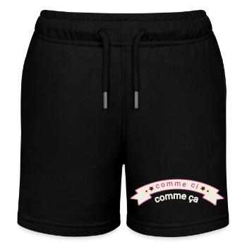 comme ci comme ça lockeres Frankreich - Kinder Organic Joggingshorts Mini Bolter von Stanley/Stella - Schwarz - Vorne