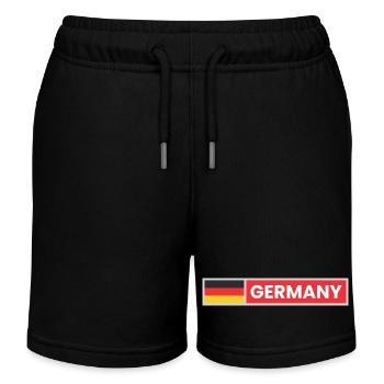 Germany National Flag - Kids Organic Sweat Shorts by Stanley/Stella - black - Front