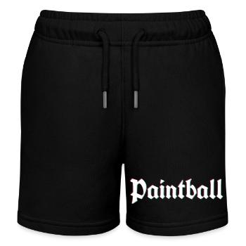Logo de paintball rustique avec effet de distorsion 3d - Short de jogging enfant bio Stanley/Stella - noir - Devant