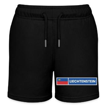 Liechtenstein National Flag - Kids Organic Sweat Shorts by Stanley/Stella - black - Front