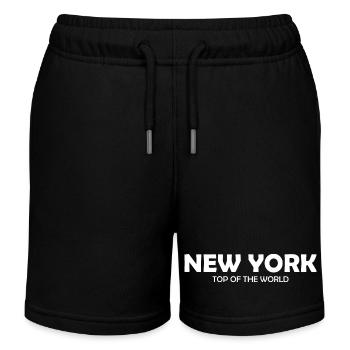 New York - Top of the World - USA - America - Kids Organic Sweat Shorts by Stanley/Stella - black - Front
