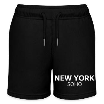 New York - Soho - USA - America - NYC - Kids Organic Sweat Shorts by Stanley/Stella - black - Front