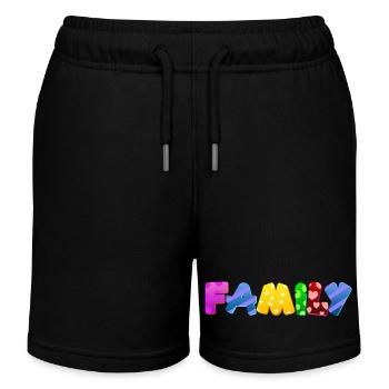 Baby Eltern Kind Geschenk Sprüche Geburt Mama Papa - Kinder Organic Joggingshorts Mini Bolter von Stanley/Stella - Schwarz - Vorne