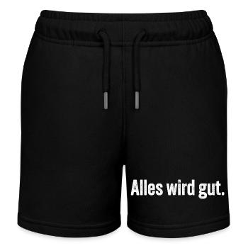 Alles wird gut. - Kinder Organic Joggingshorts Mini Bolter von Stanley/Stella - Schwarz - Vorne
