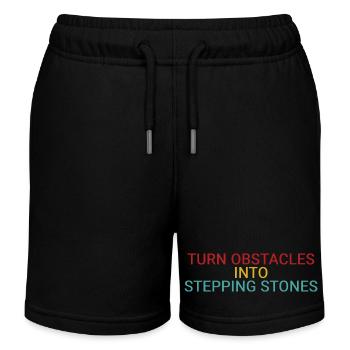 Transformez les obstacles en tremplins - Short de jogging enfant bio Stanley/Stella - noir - Devant