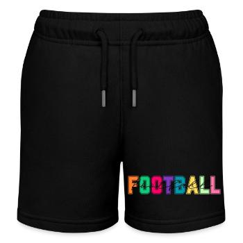 Football Colors - Football Lover Gift - Kids Organic Sweat Shorts by Stanley/Stella - black - Front