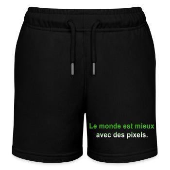 GEEK HUMOR LUSTIGER WITZ - Kinder Organic Joggingshorts Mini Bolter von Stanley/Stella - Schwarz - Vorne