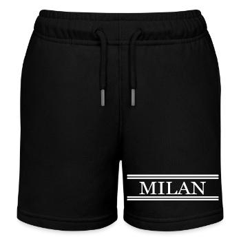 Mailand , weiß - Kinder Organic Joggingshorts Mini Bolter von Stanley/Stella - Schwarz - Vorne