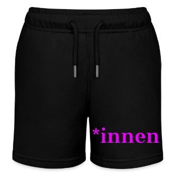 *innen Geschenkidee pro Gendern Feminismus innen - Kinder Organic Joggingshorts Mini Bolter von Stanley/Stella - Schwarz - Vorne