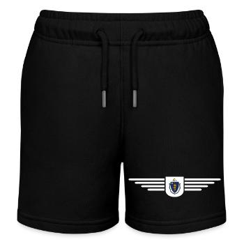 Massachusetts Fan T-Shirt – Stylisch & Einzigartig - Kinder Organic Joggingshorts Mini Bolter von Stanley/Stella - Schwarz - Vorne