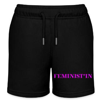 Feminist*in Geschenkidee Feminismus gendern - Kinder Organic Joggingshorts Mini Bolter von Stanley/Stella - Schwarz - Vorne